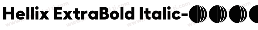 Hellix ExtraBold Italic字体转换